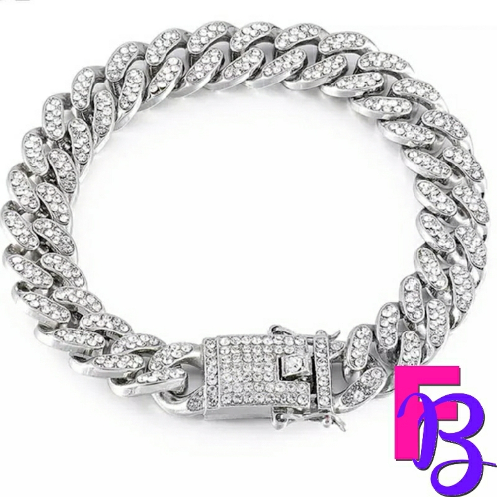 *NEW!* 13MM 8" White Gold Iced Miami Cuban Bracelet